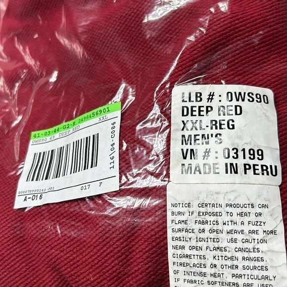 LLBean pullovers long sleeve size XXL- reg mens made in Peru round neck NWT - Picture 5 of 13